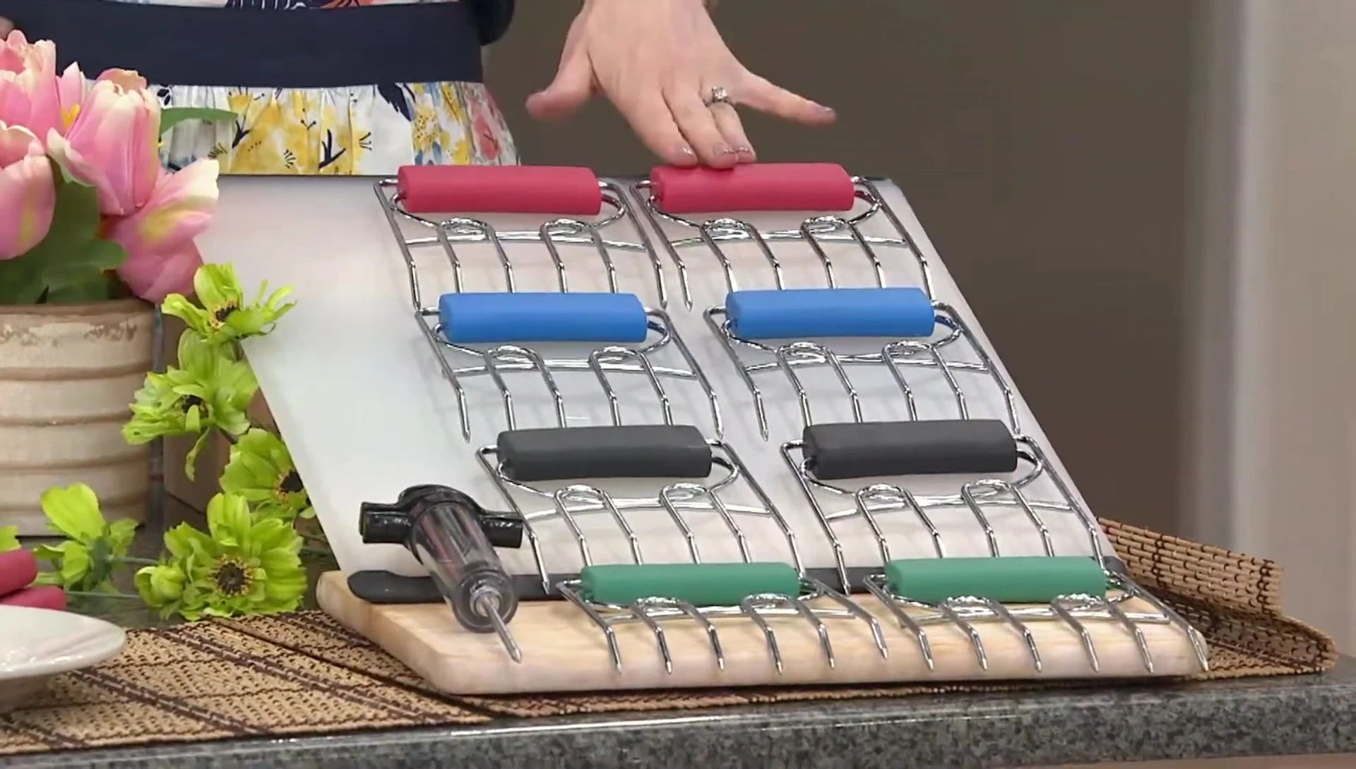 Various color options of the grilling claws