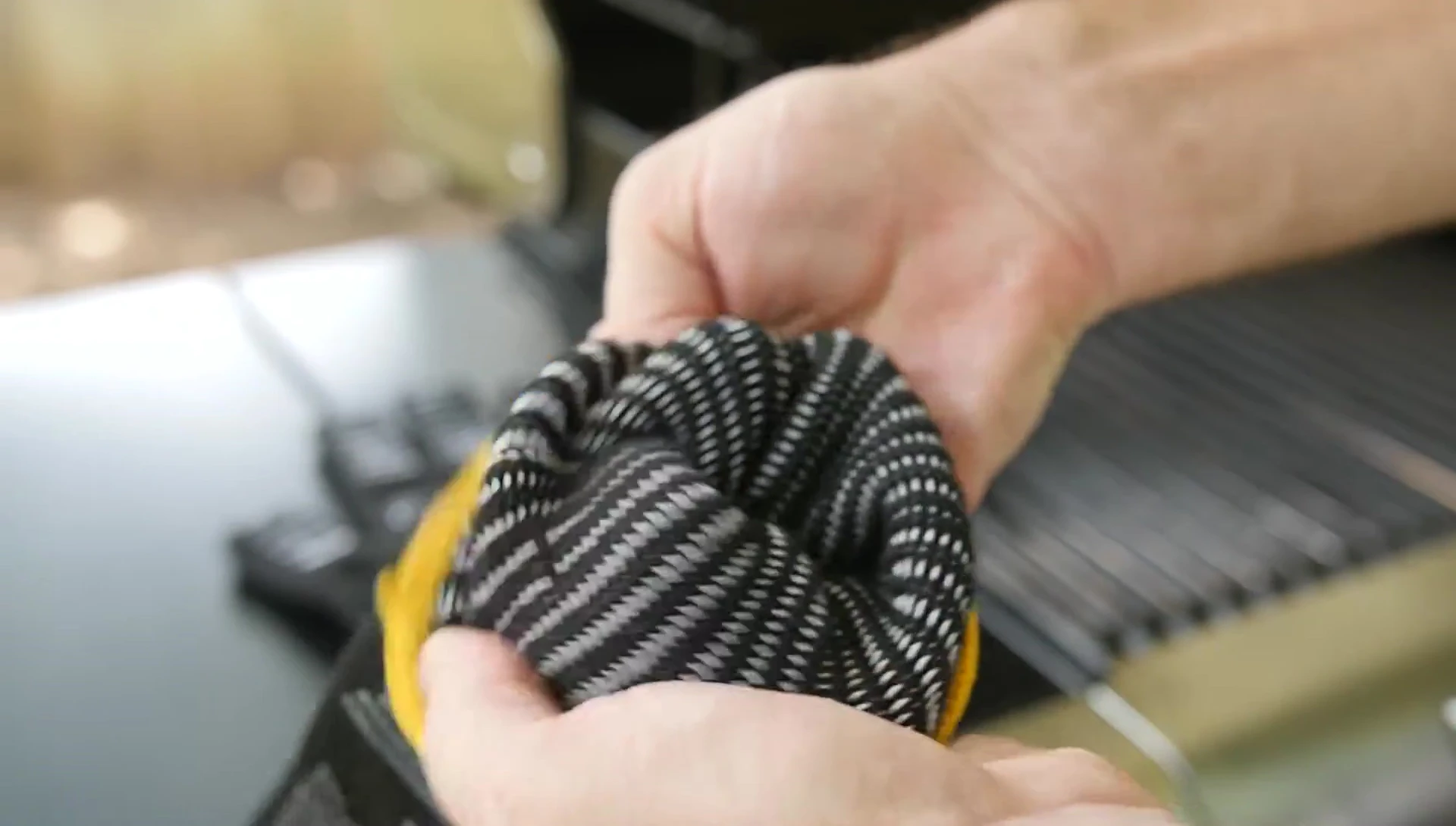 Interior of the mitt showcasing the cotton lining
