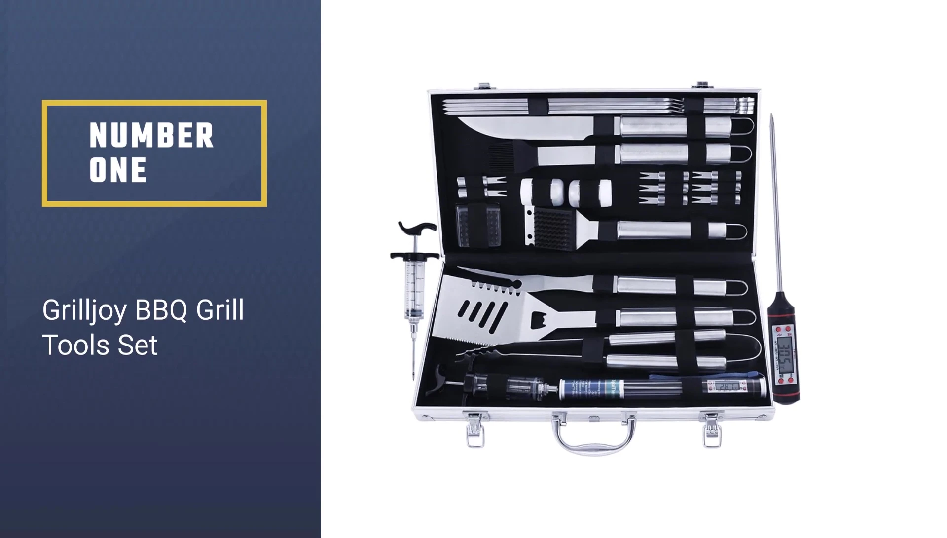 GrillJoy BBQ Grill Tool Set overview
