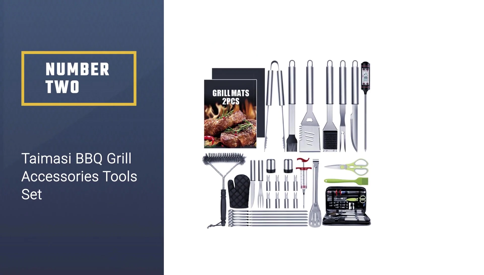 Timersee BBQ Grill Accessories Tool Set overview