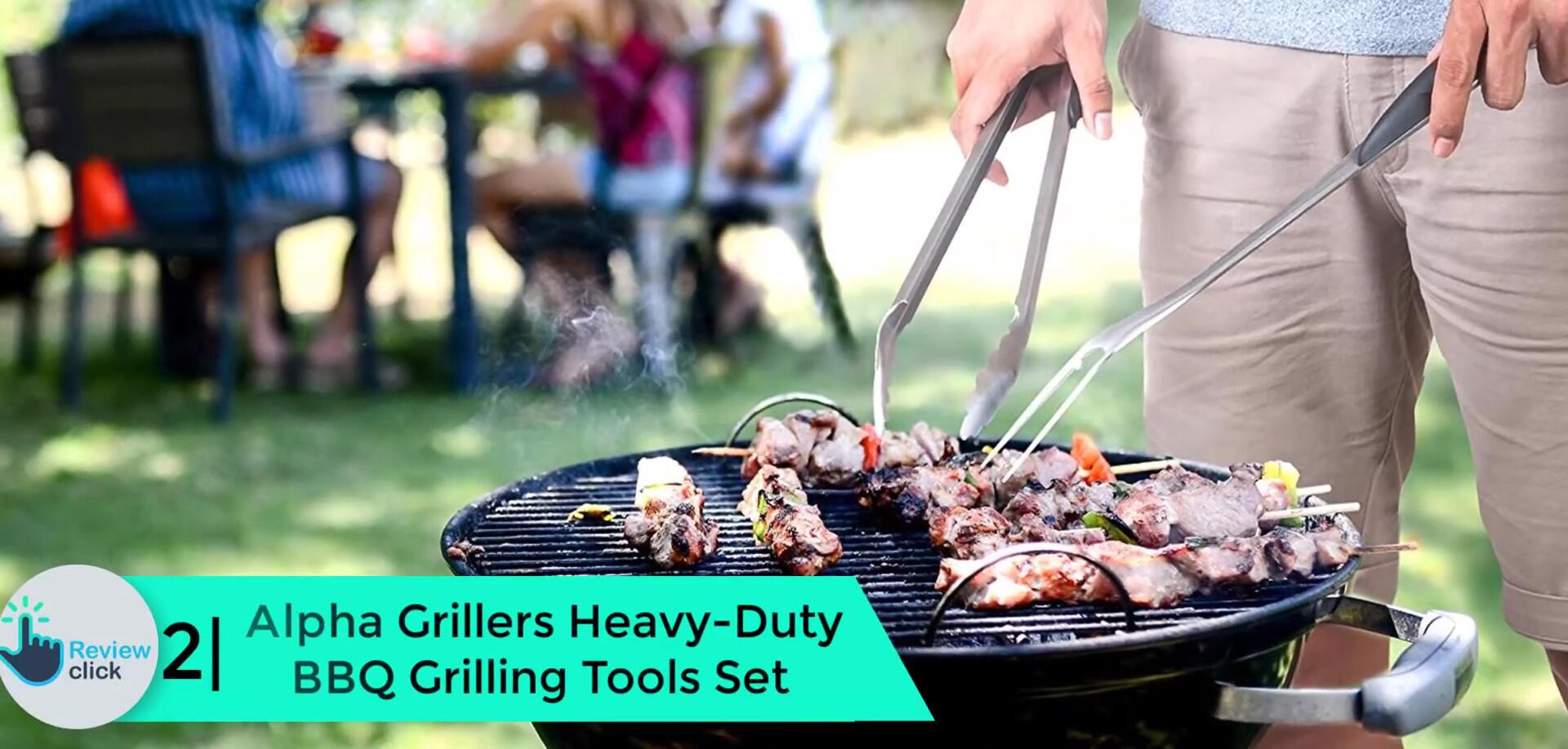 The Alpha Grillers tool set shown in use.
