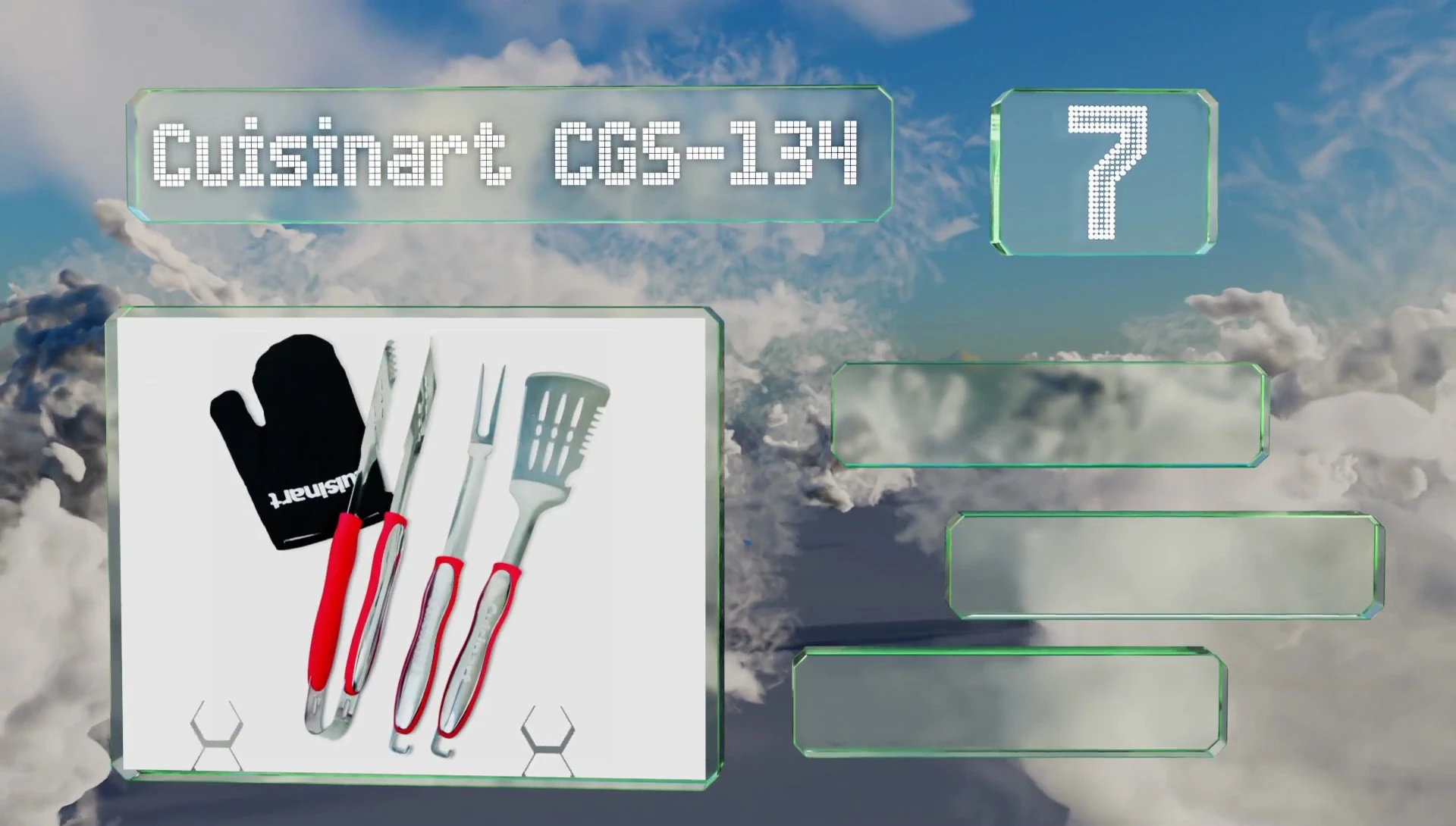 Heat-resistant glove included in the set