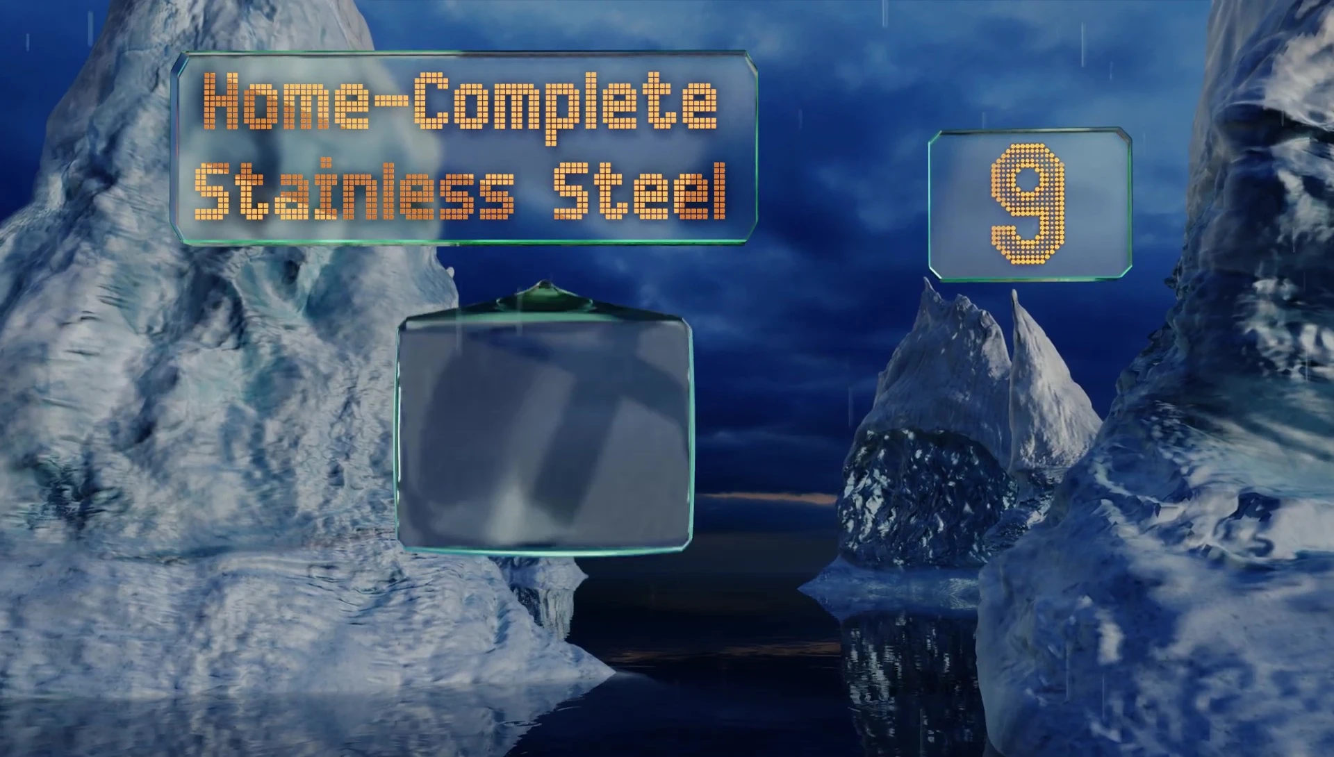 Home Complete stainless steel set displayed