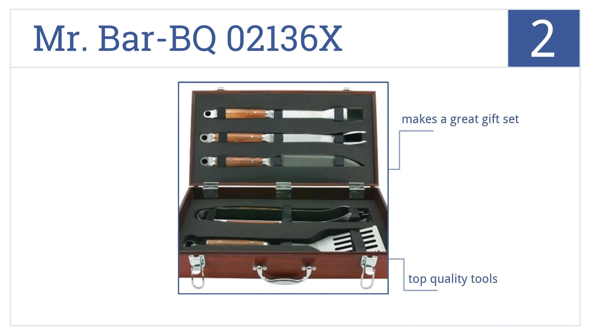Close up of the high-quality stainless steel tools.