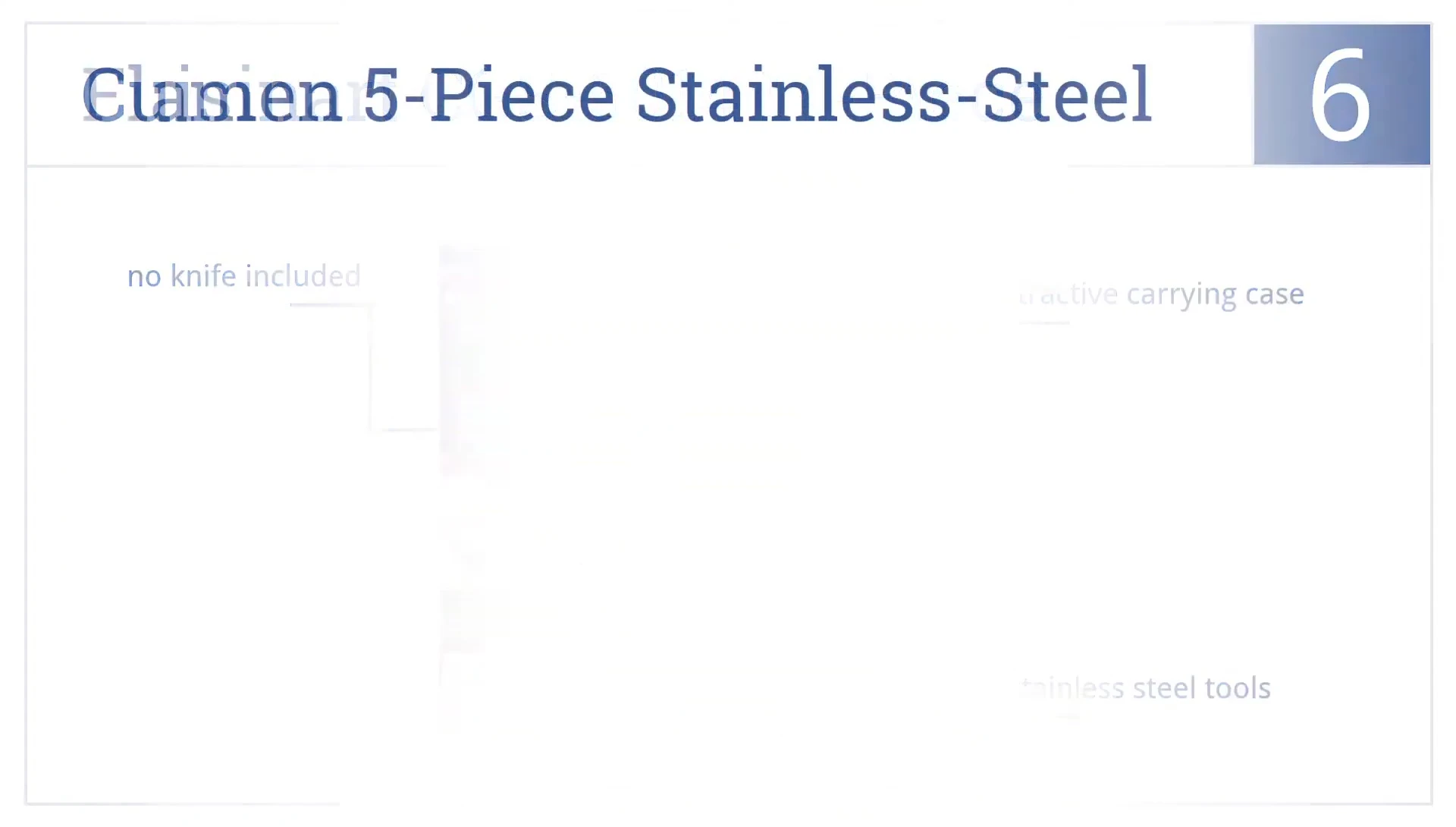 The Flamman 5-piece stainless steel BBQ set displayed.
