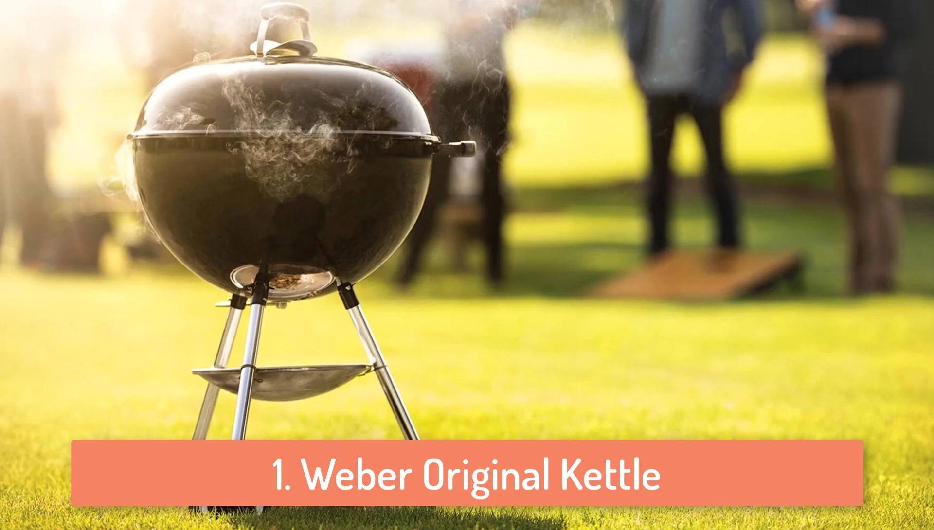 Highlighting the Weber Original Kettle's large cooking area.