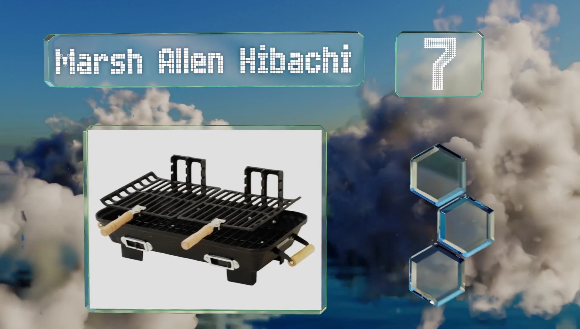 Showing the two cast iron crates of the Marsh Allen Hibachi