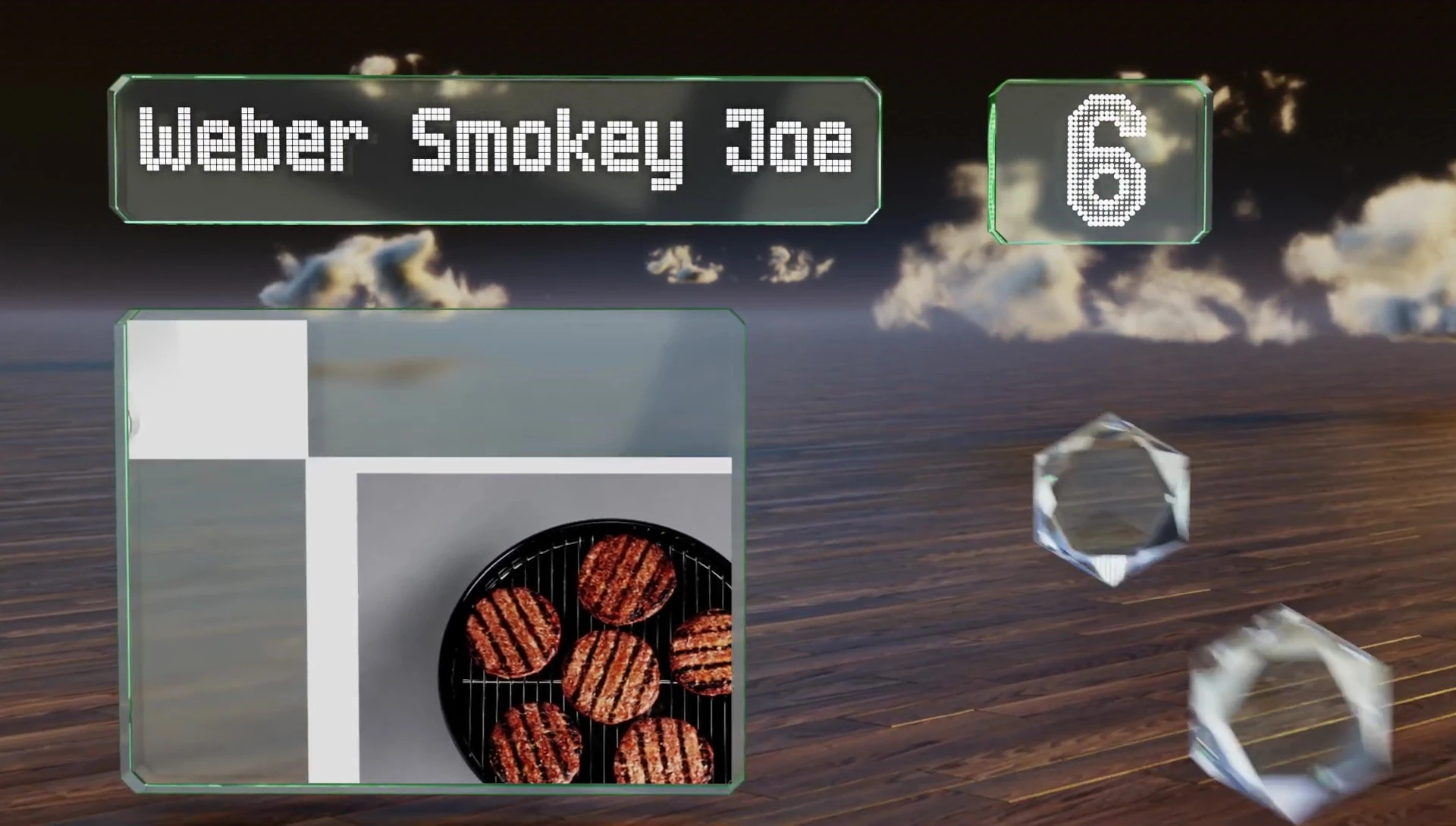 Highlighting the small cooking surface of the Weber Smokey Joe