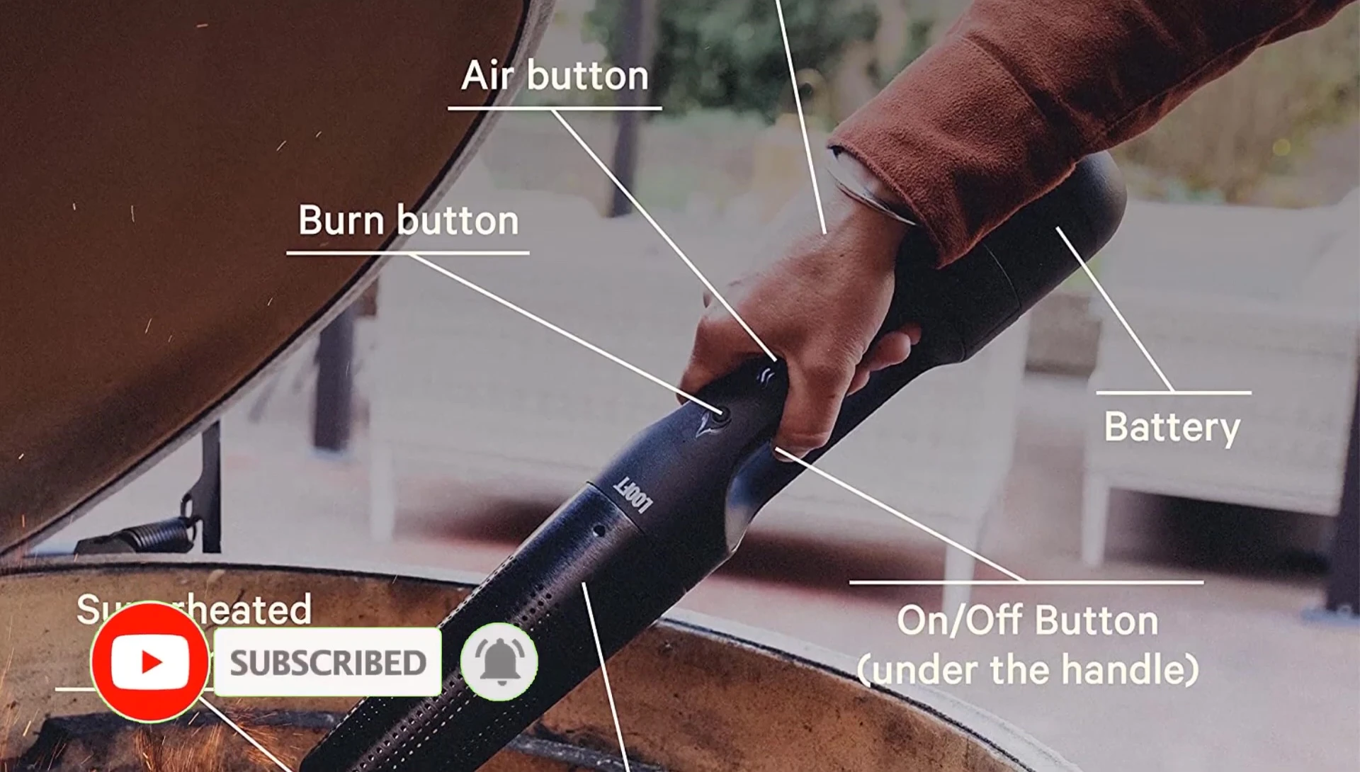 Luft Lighter X cordless feature highlighted