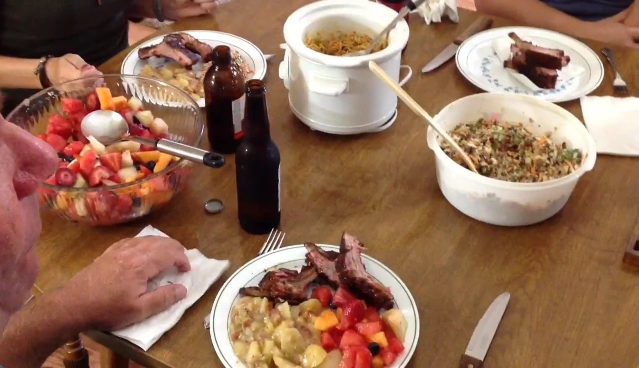 Plated ribs with sides.