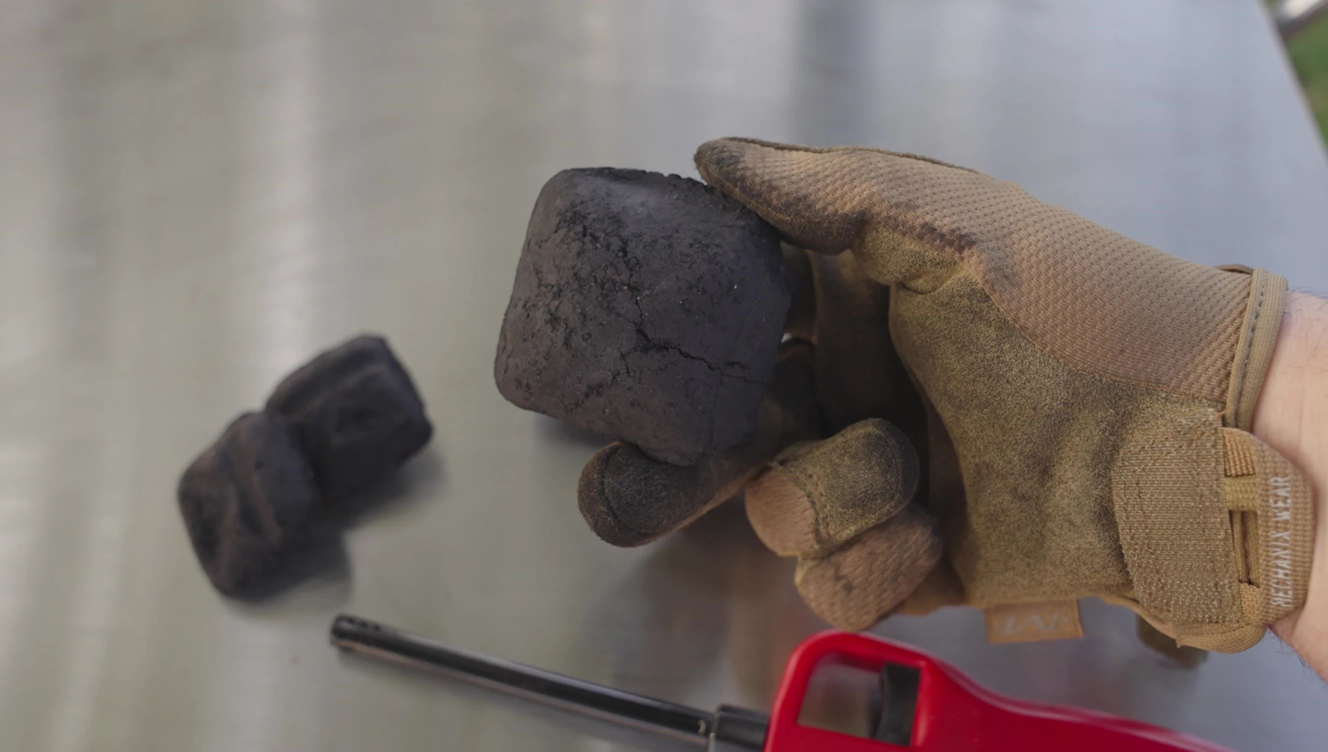 Comparison shot of Kingsford, Fogo and Jealous Devil briquettes