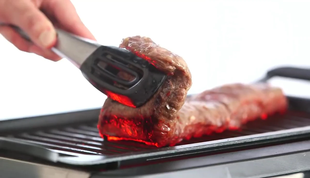 Close up of the cooking surface highlighting infrared technology