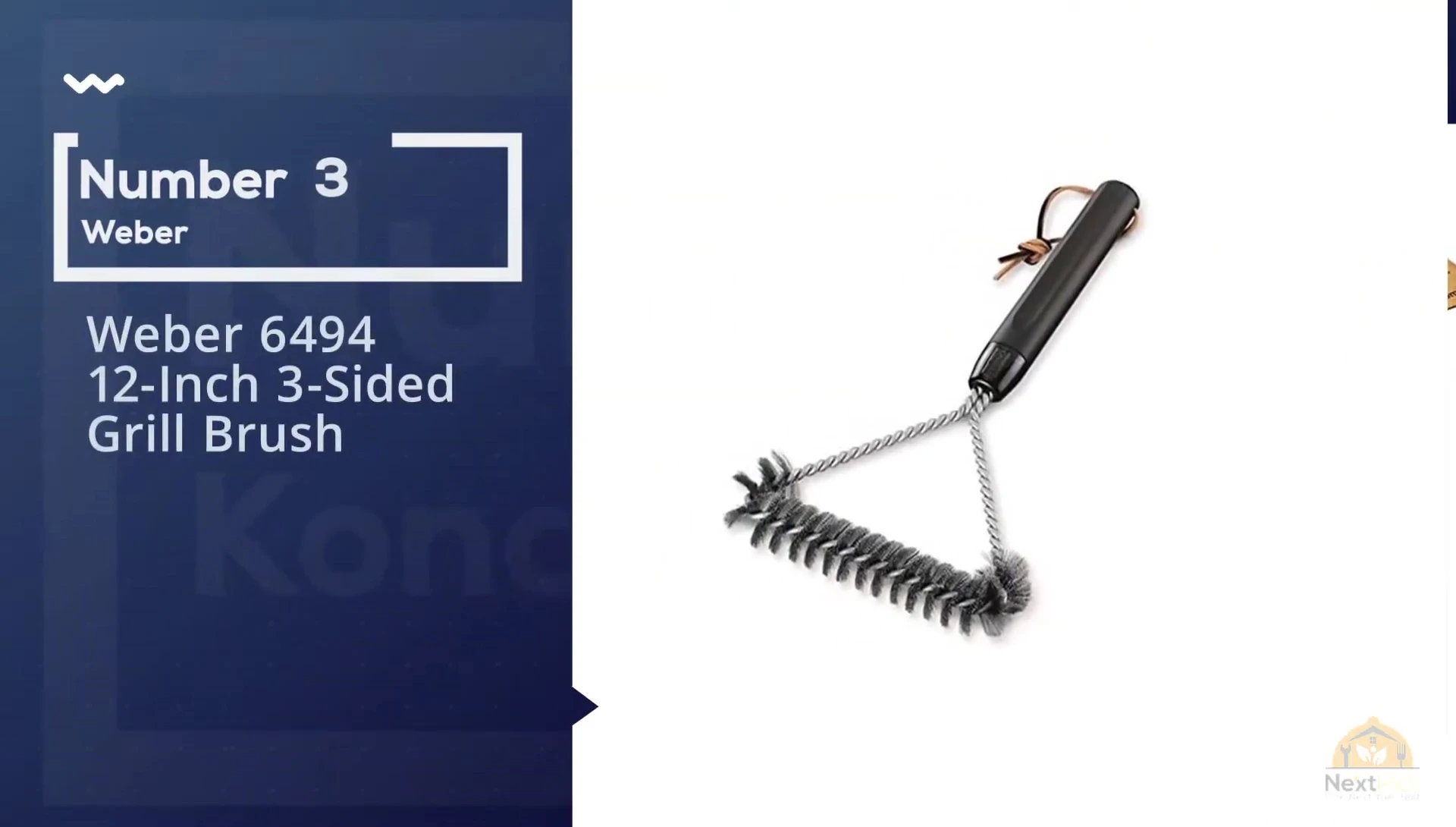 Weber 6494 12-inch Three-sided Grill Brush