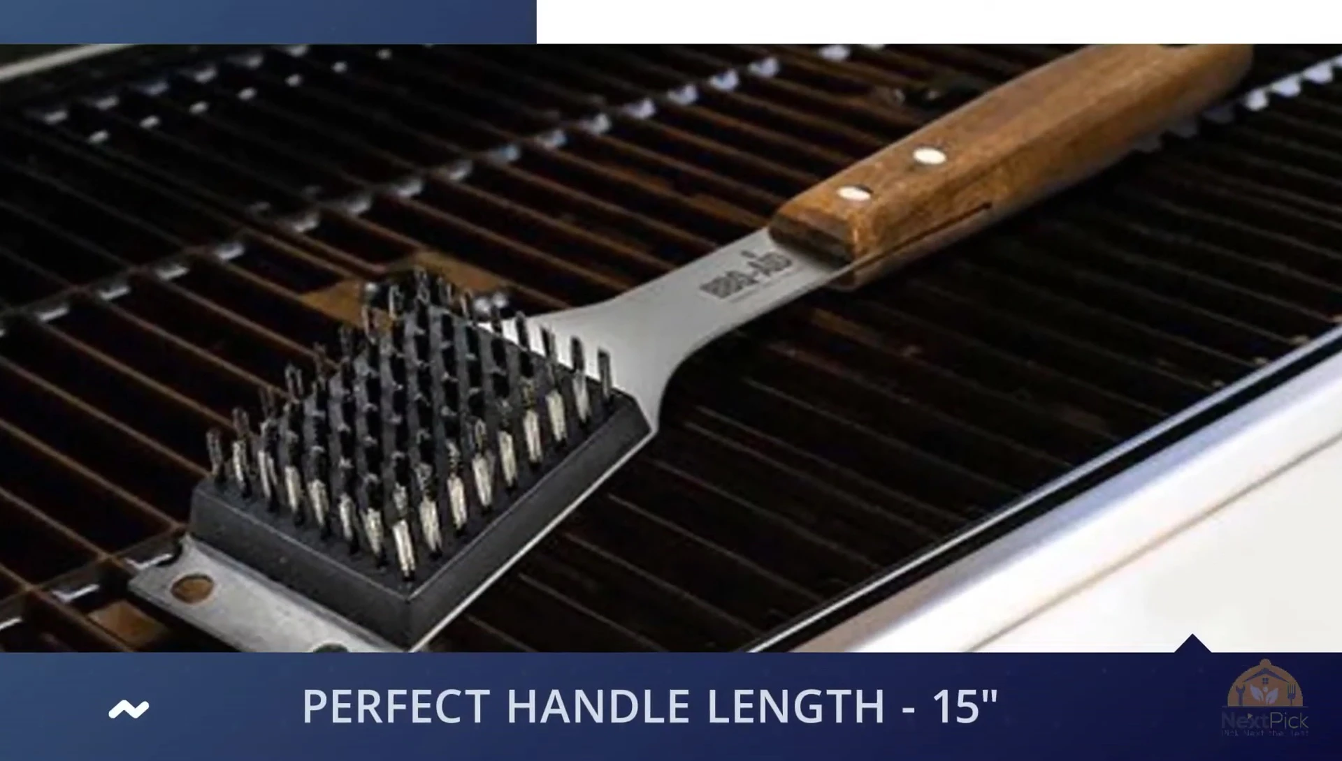 Highlighting the steel scraper on the Barbecue Grill Brush