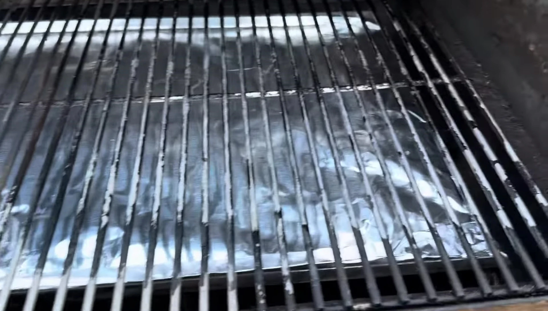 The grill after additional cleaning with brillo pads.