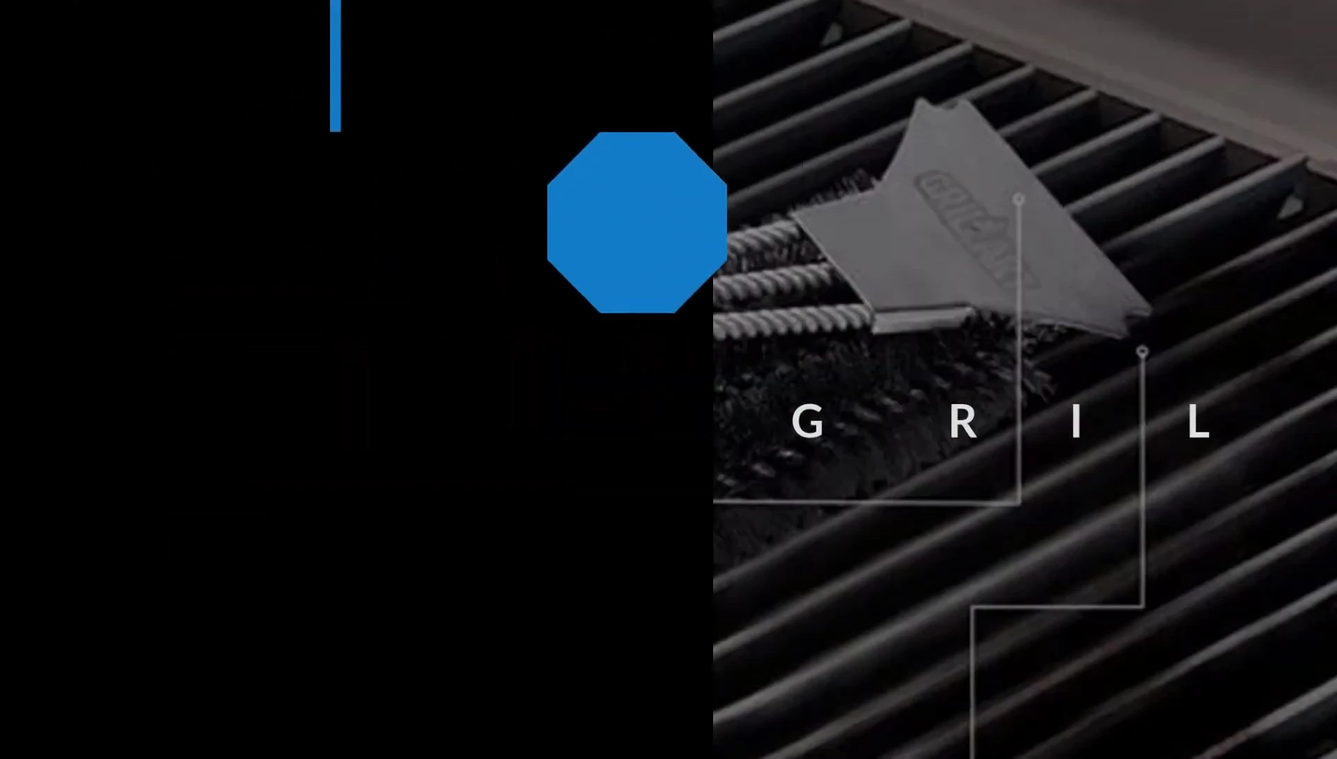 The GrillaRT grill brush showcasing its brush and scraper combination.