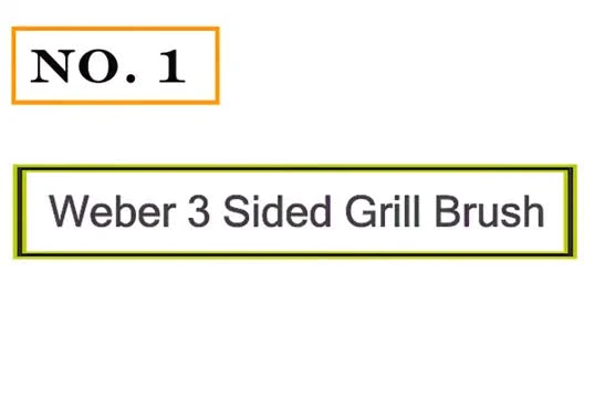 Close-up of the Weber three-sided grill brush