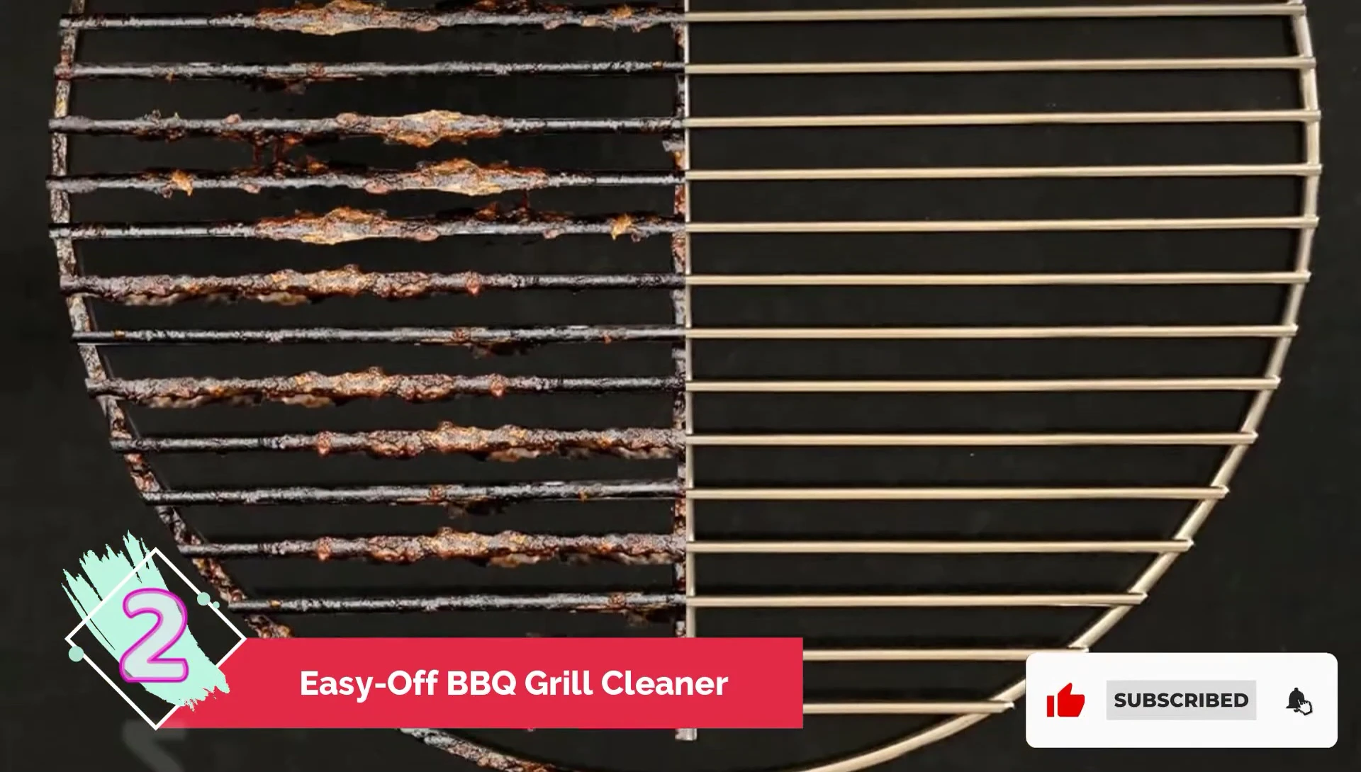 Easy-Off cleaner being sprayed on grill grates