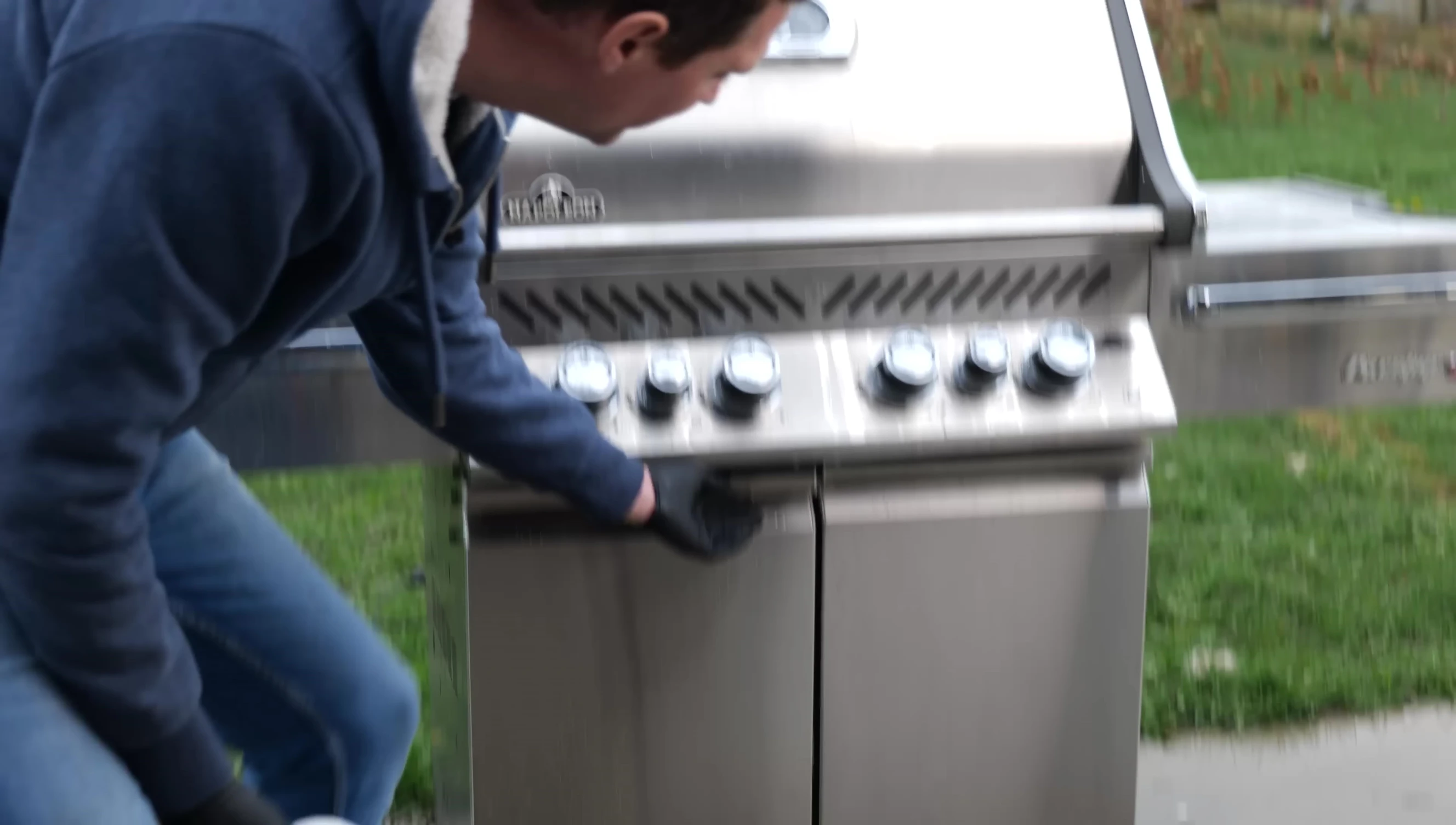 Before cleaning the storage area underneath the grill