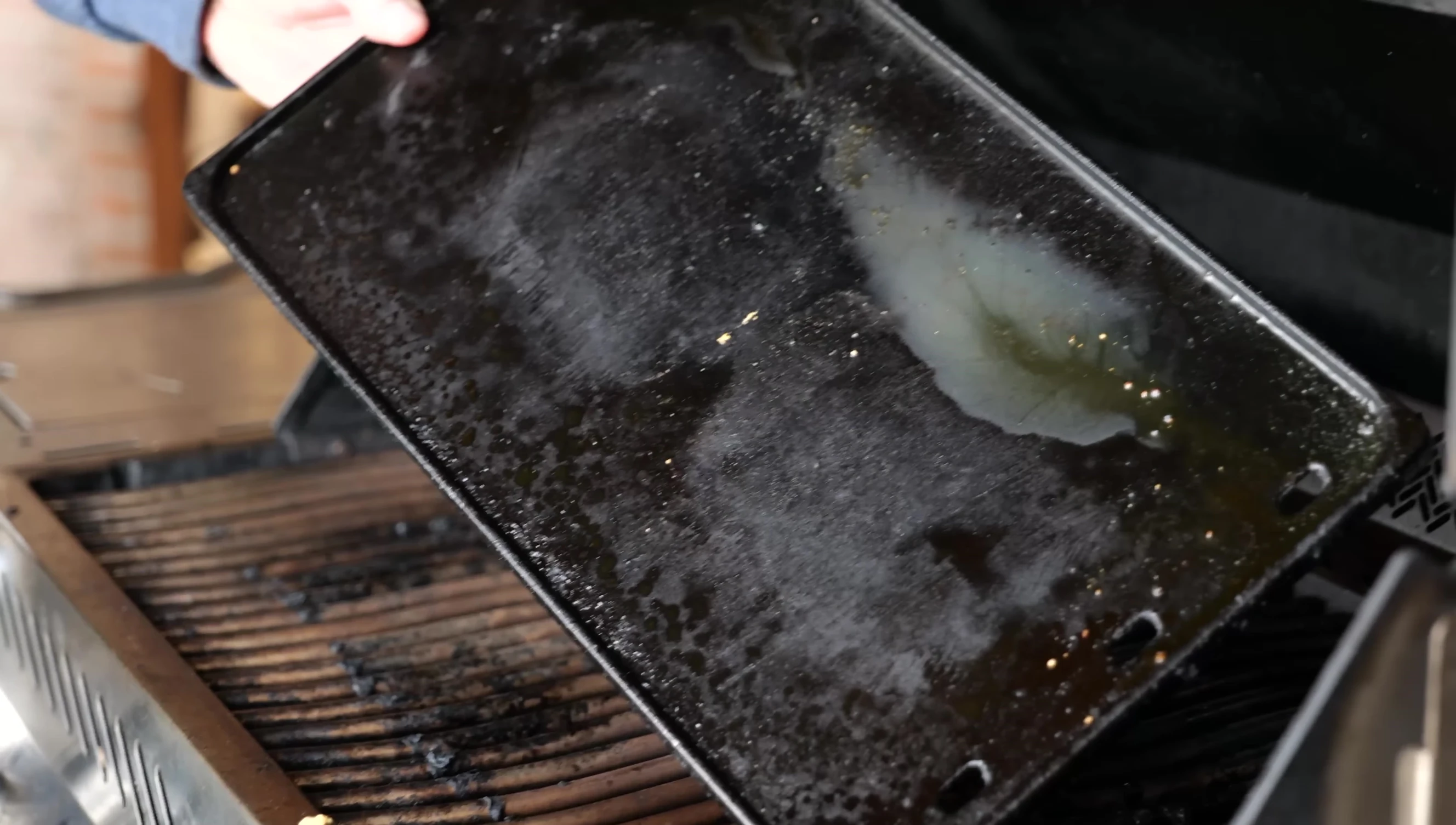 Image showing the blackened interior of the grill