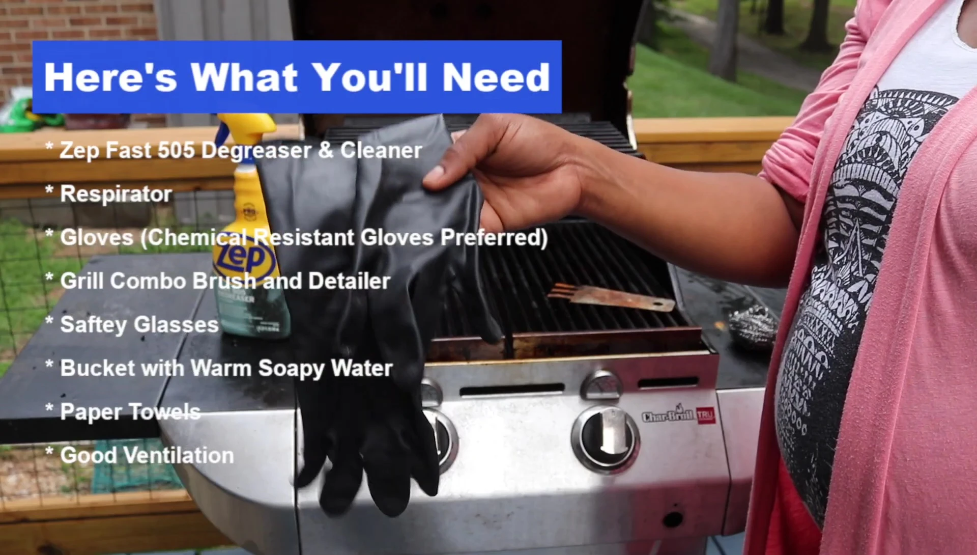 Gathering cleaning supplies