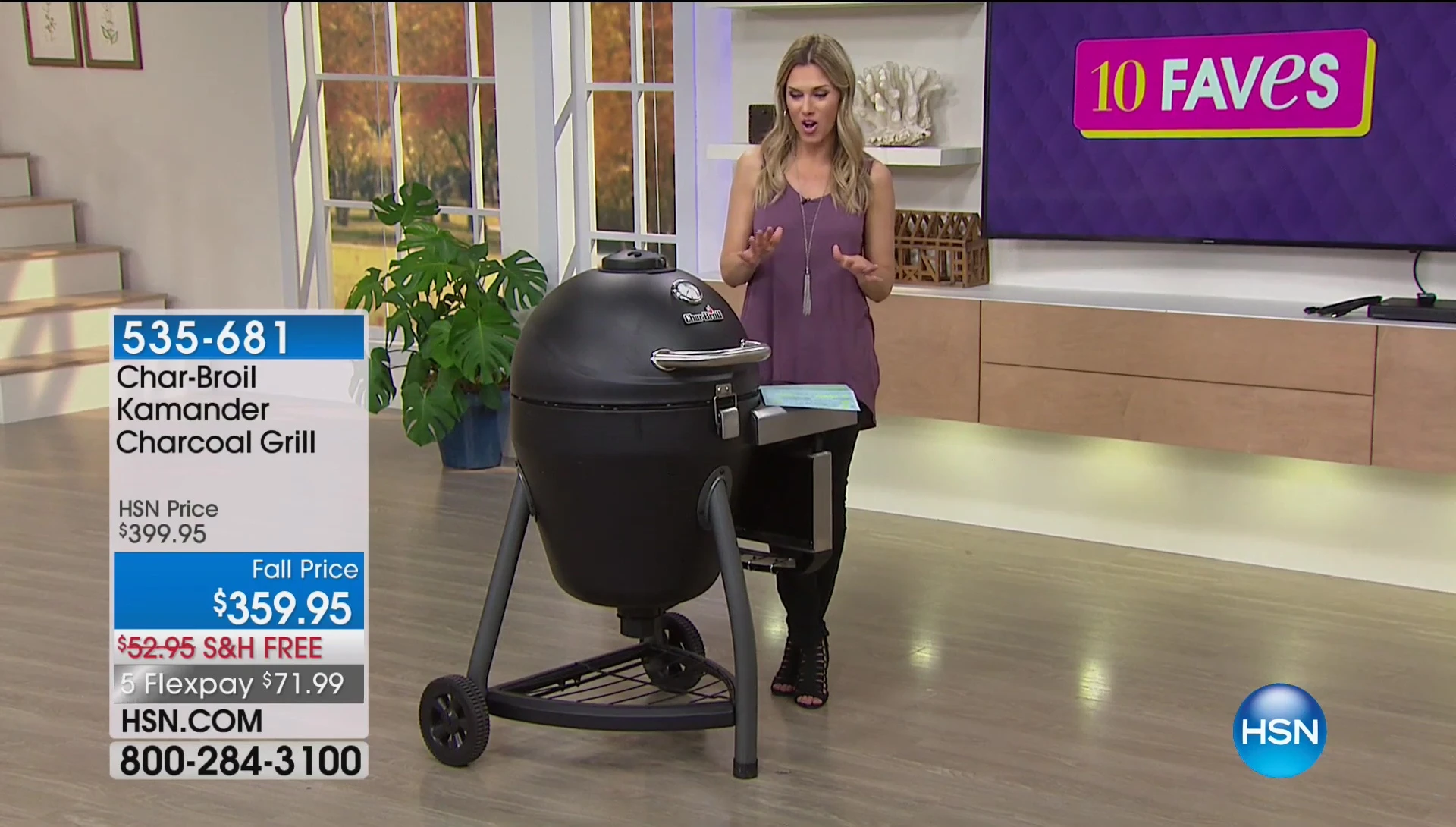 Close-up shot of the CharBroil Kamander grill, showing its sleek design and latch.