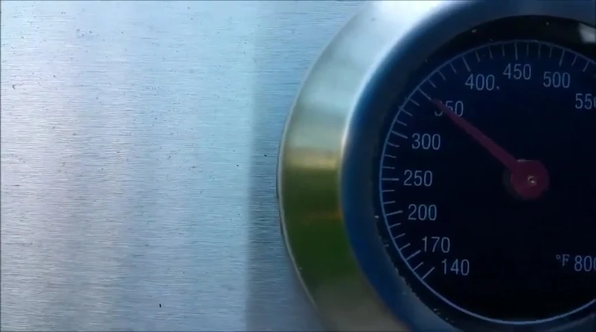 Grill temperature at 350 degrees Fahrenheit.