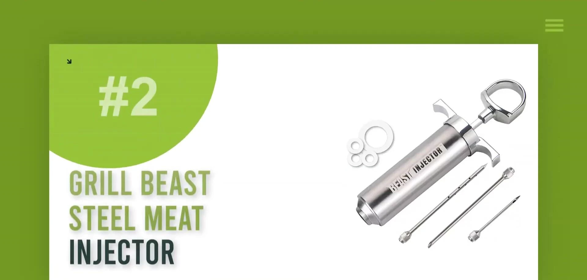 Grill Bees 304 Stainless Steel Meat Injector