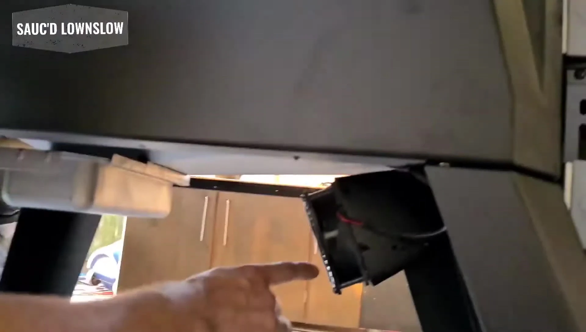 Close-up of the fan