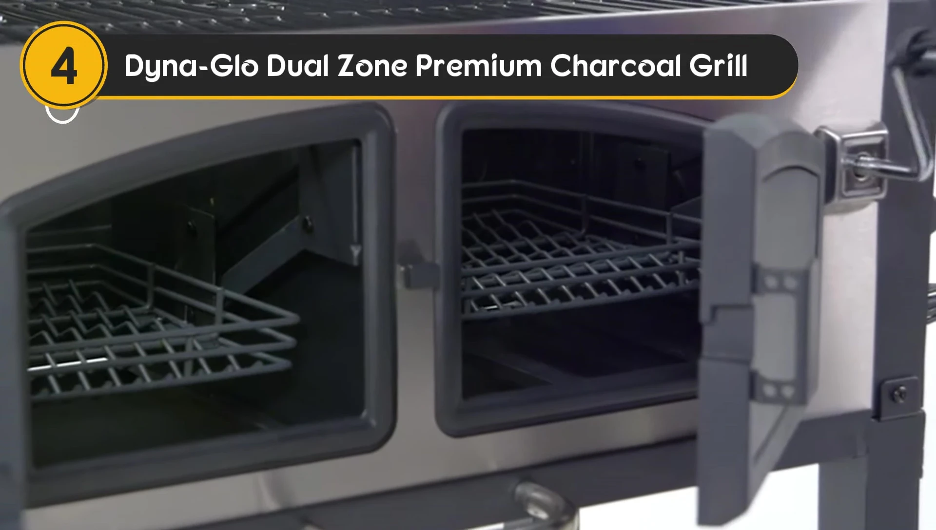 Char-Glow Dual Zone Premium Charcoal Grill emphasizing its large cooking area.
