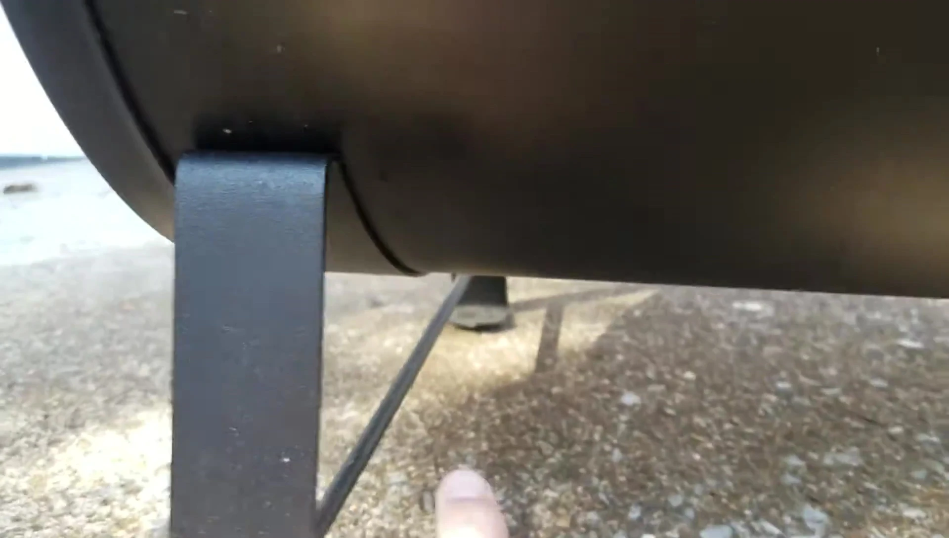 Grease seeping from the bottom seams.
