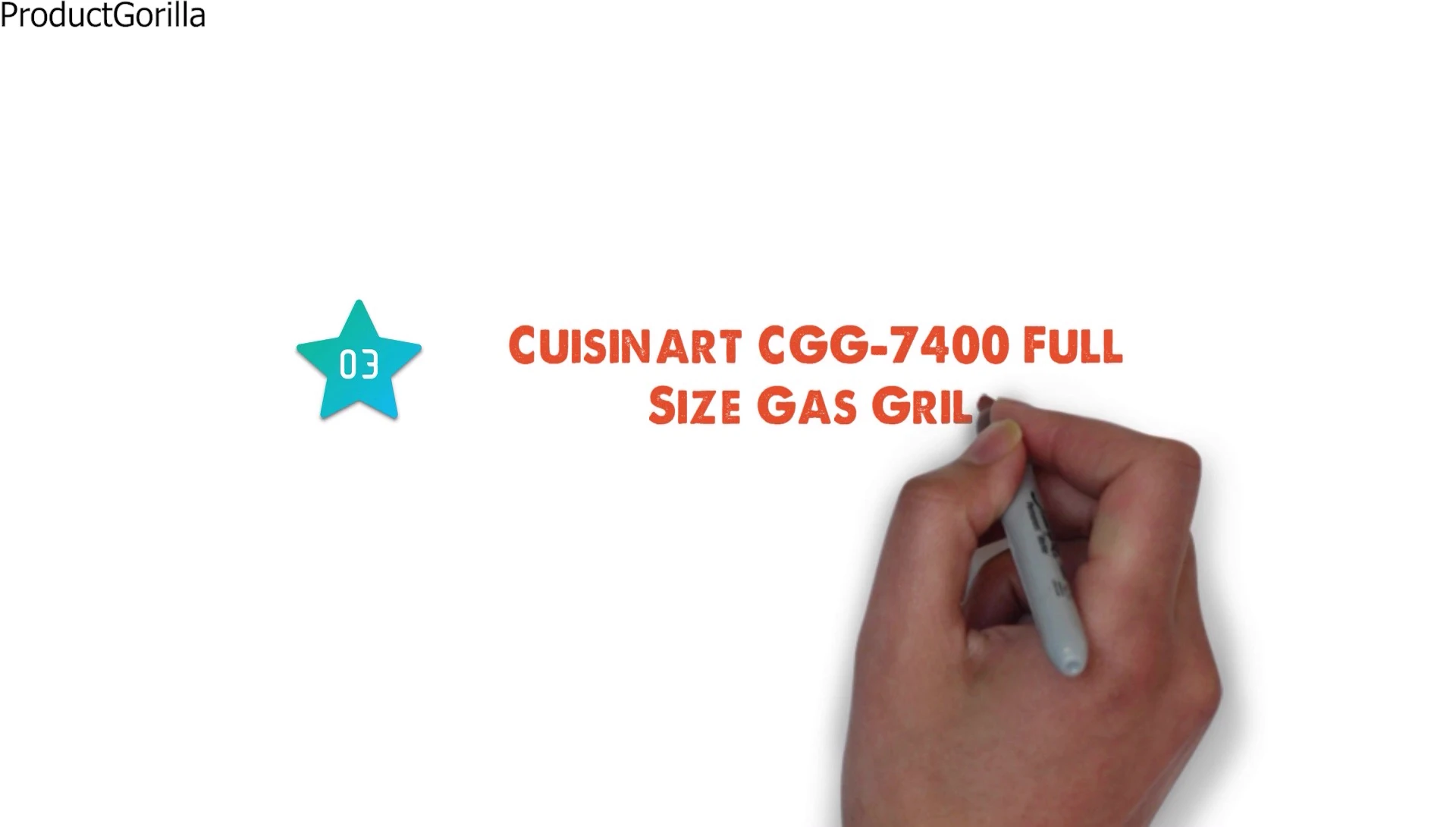 Cuisinart CGG-7400 gas grill showing its four burners