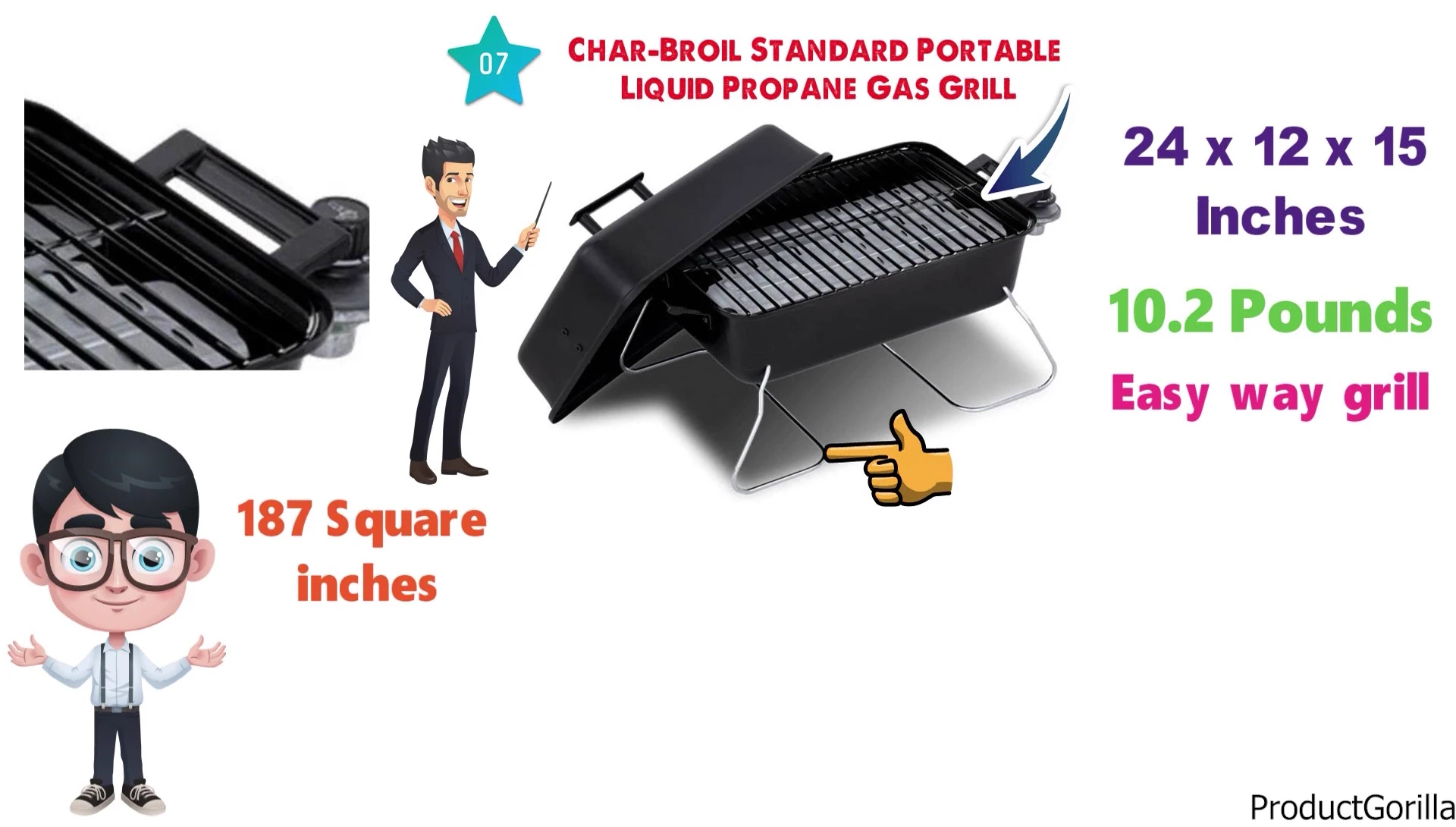 Charbroil's compact design and portability