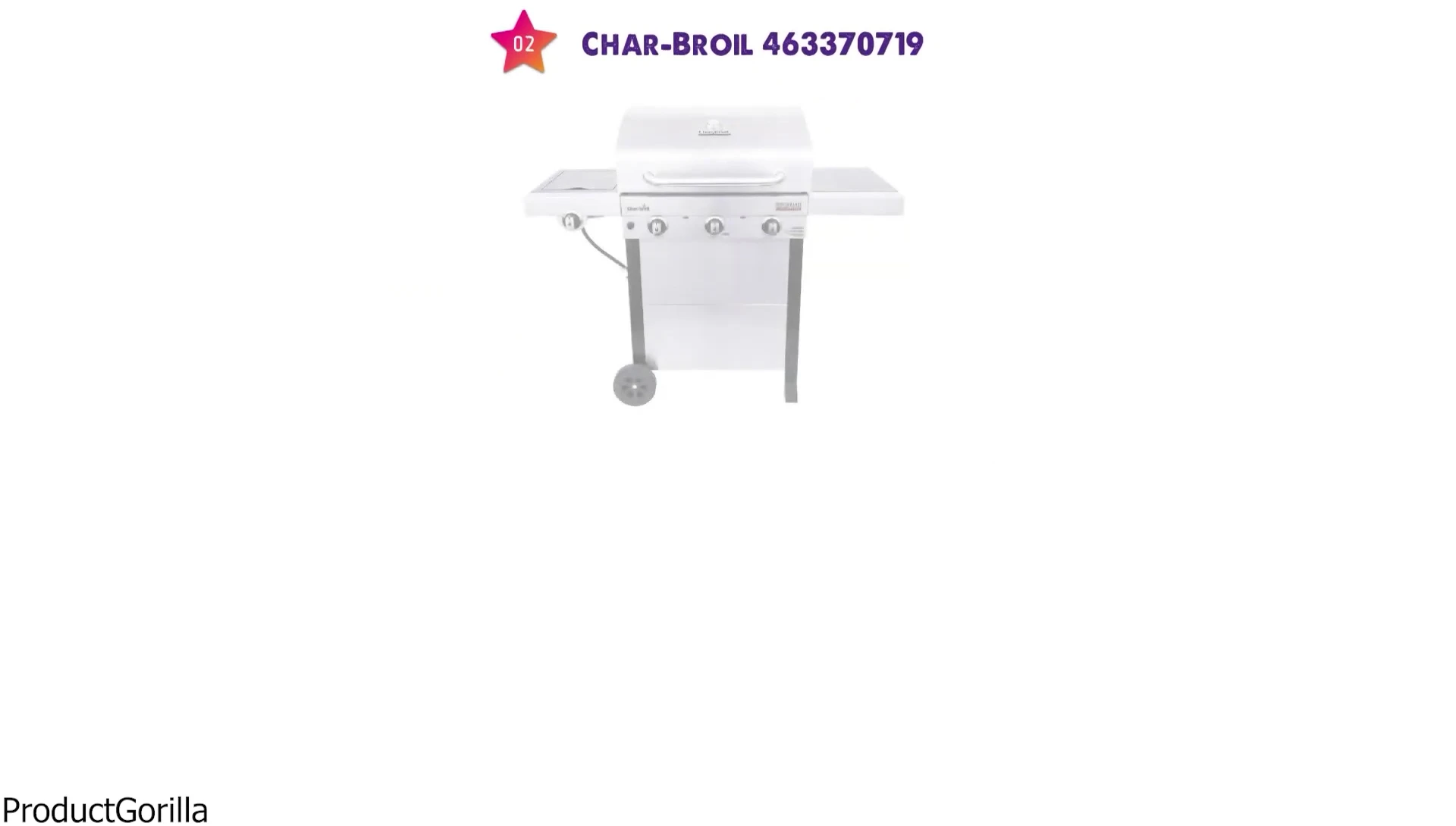 Charbroil 463370719 gas grill showcasing the stainless steel design