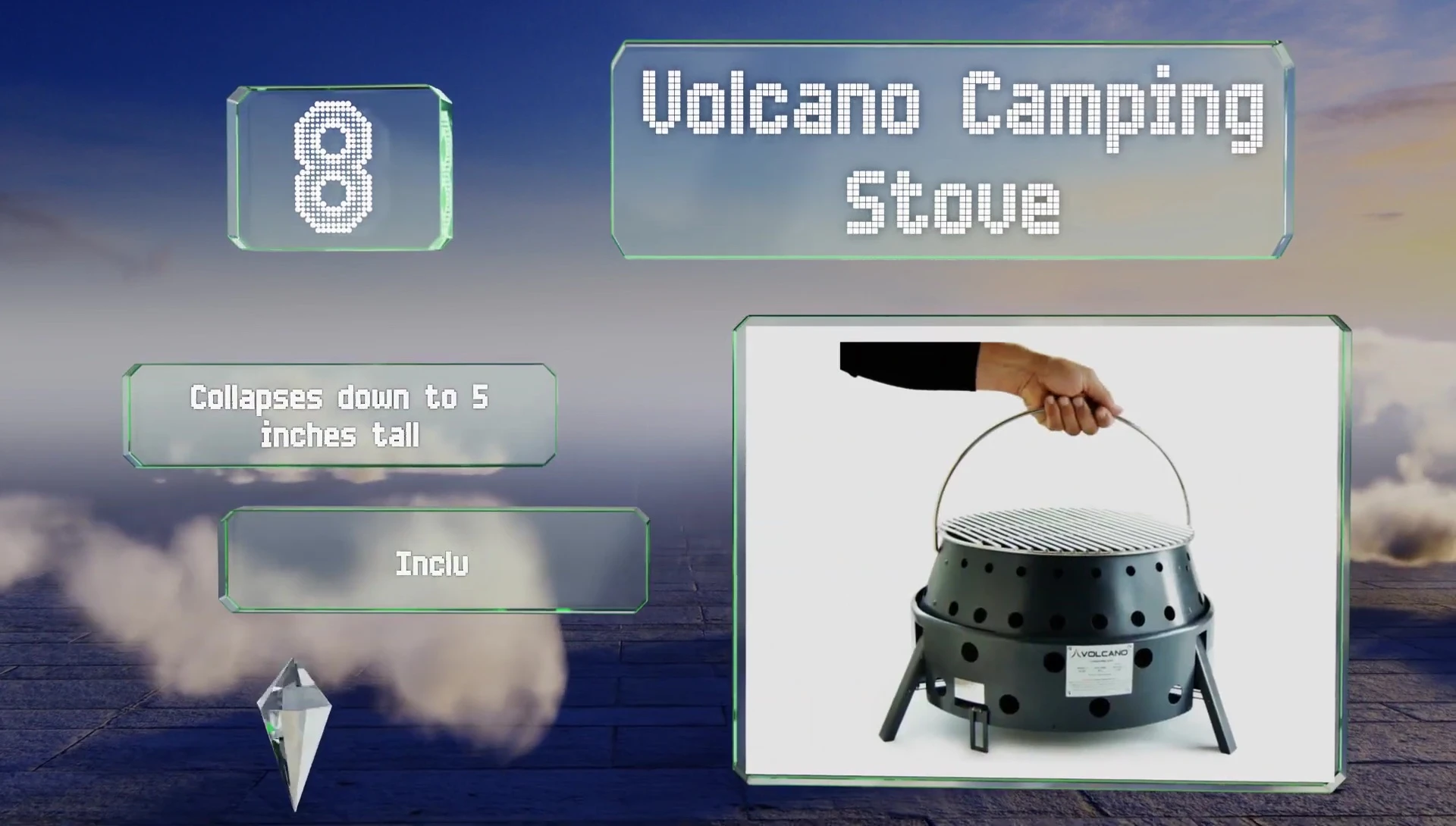 Volcano Camping Stove grilling surface