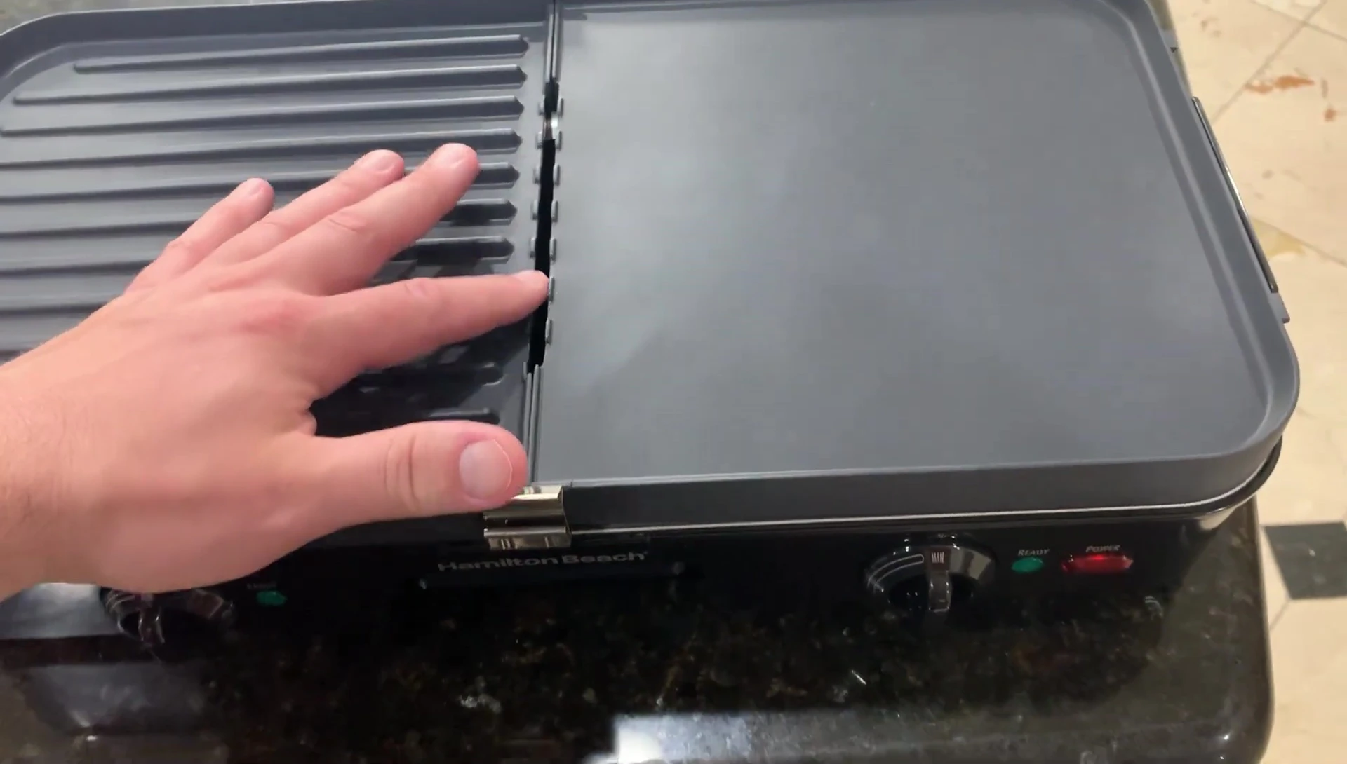 Showing the location of the removable drip tray