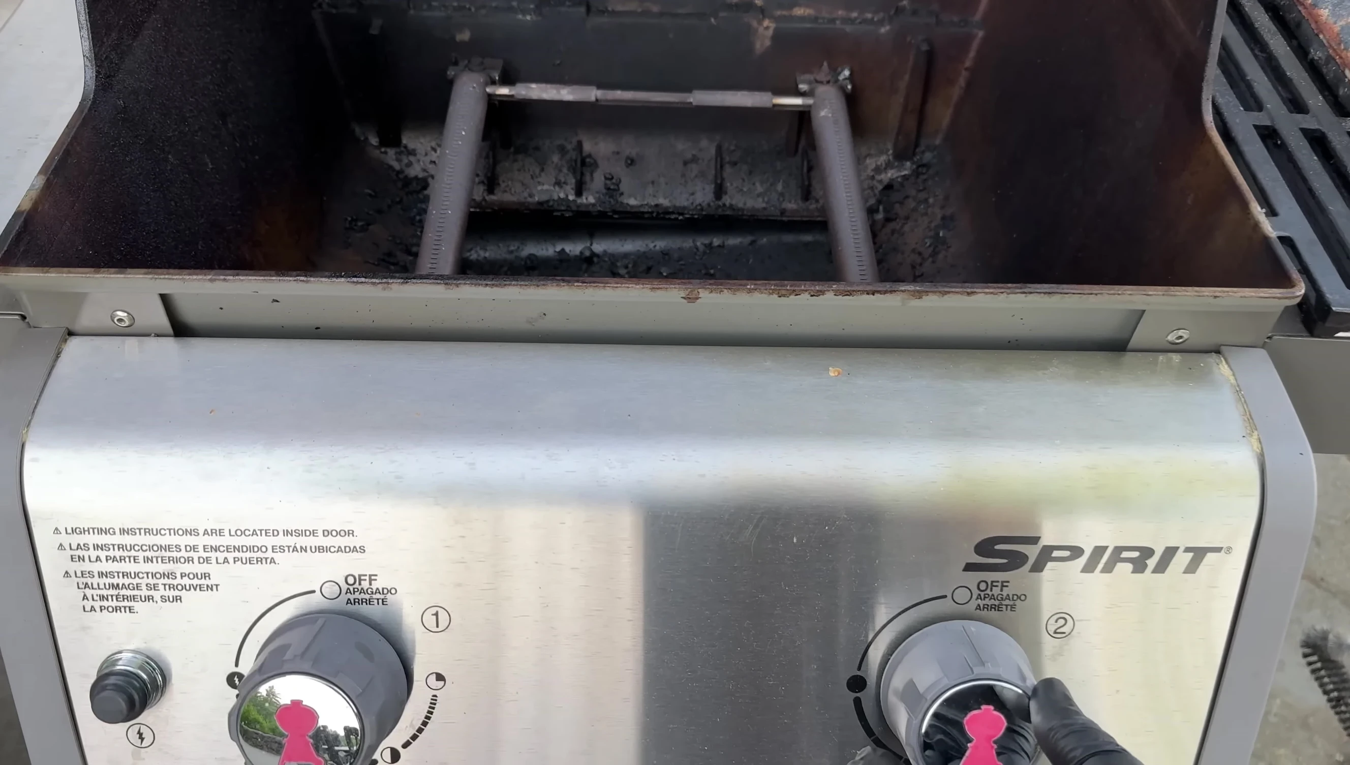 Screenshot showing a properly functioning grill with a good flame