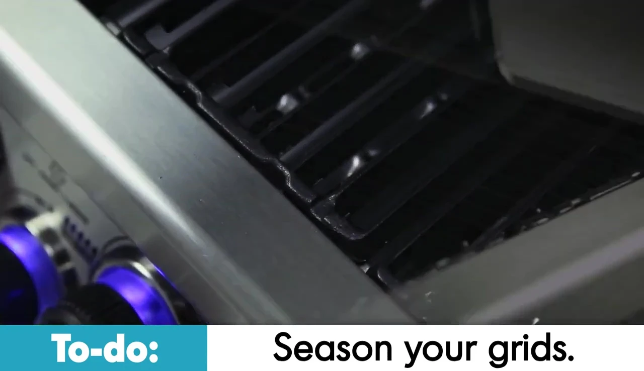 Cooled and seasoned grates