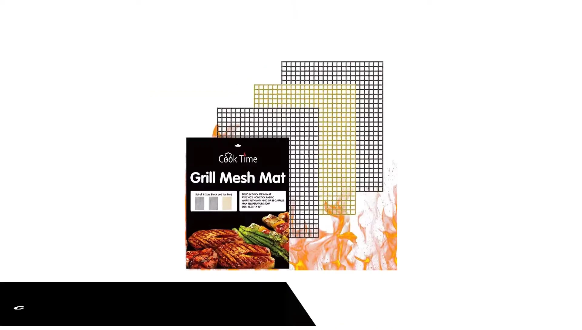 The Cook Time grill mats stacked together