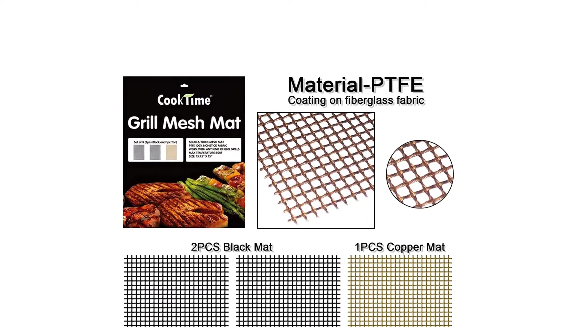 Food cooking on a Cook Time grill mat
