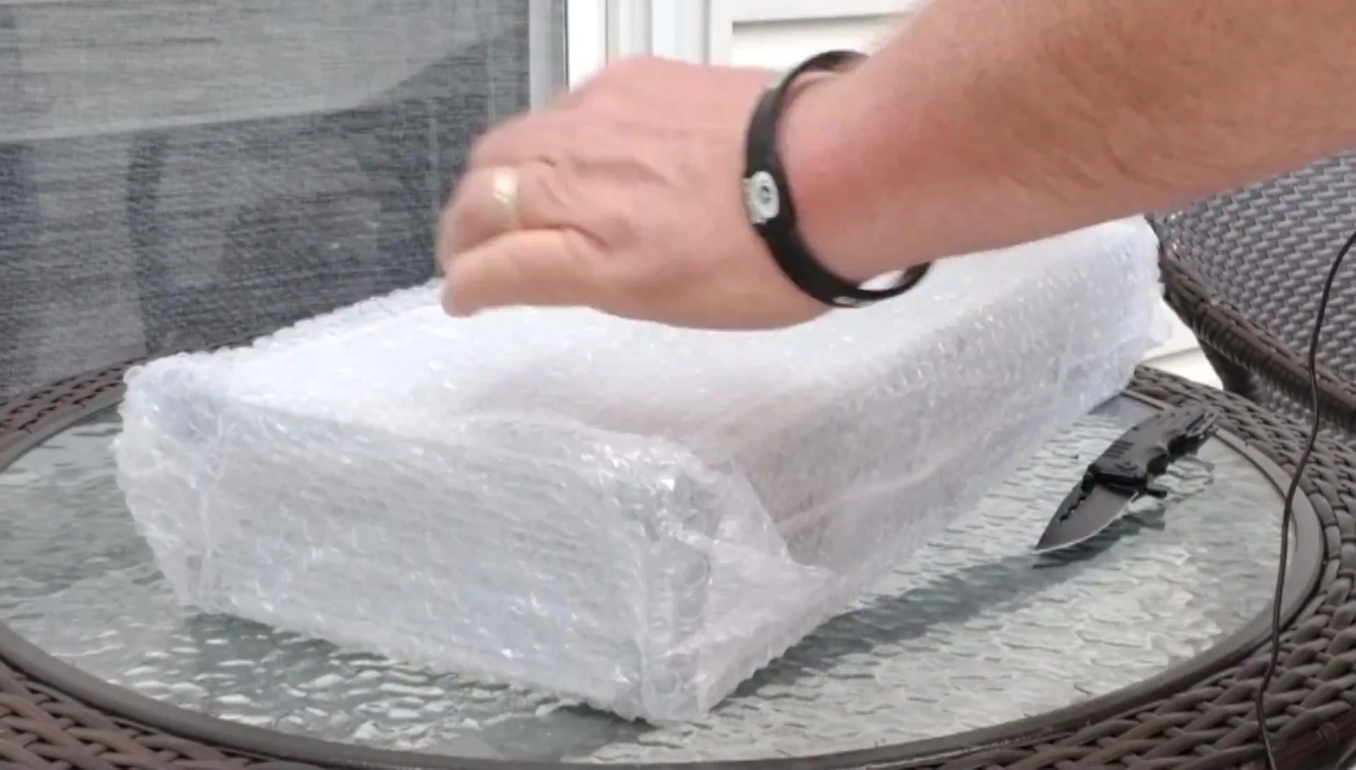 Opening the Grill Heat Aid case