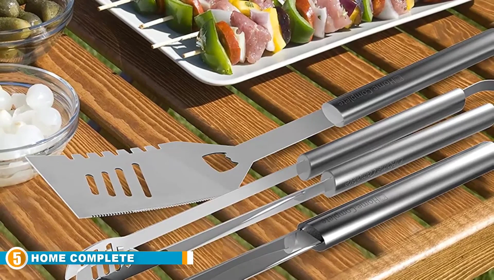 HomeComplete Barbecue Grill Tool Set