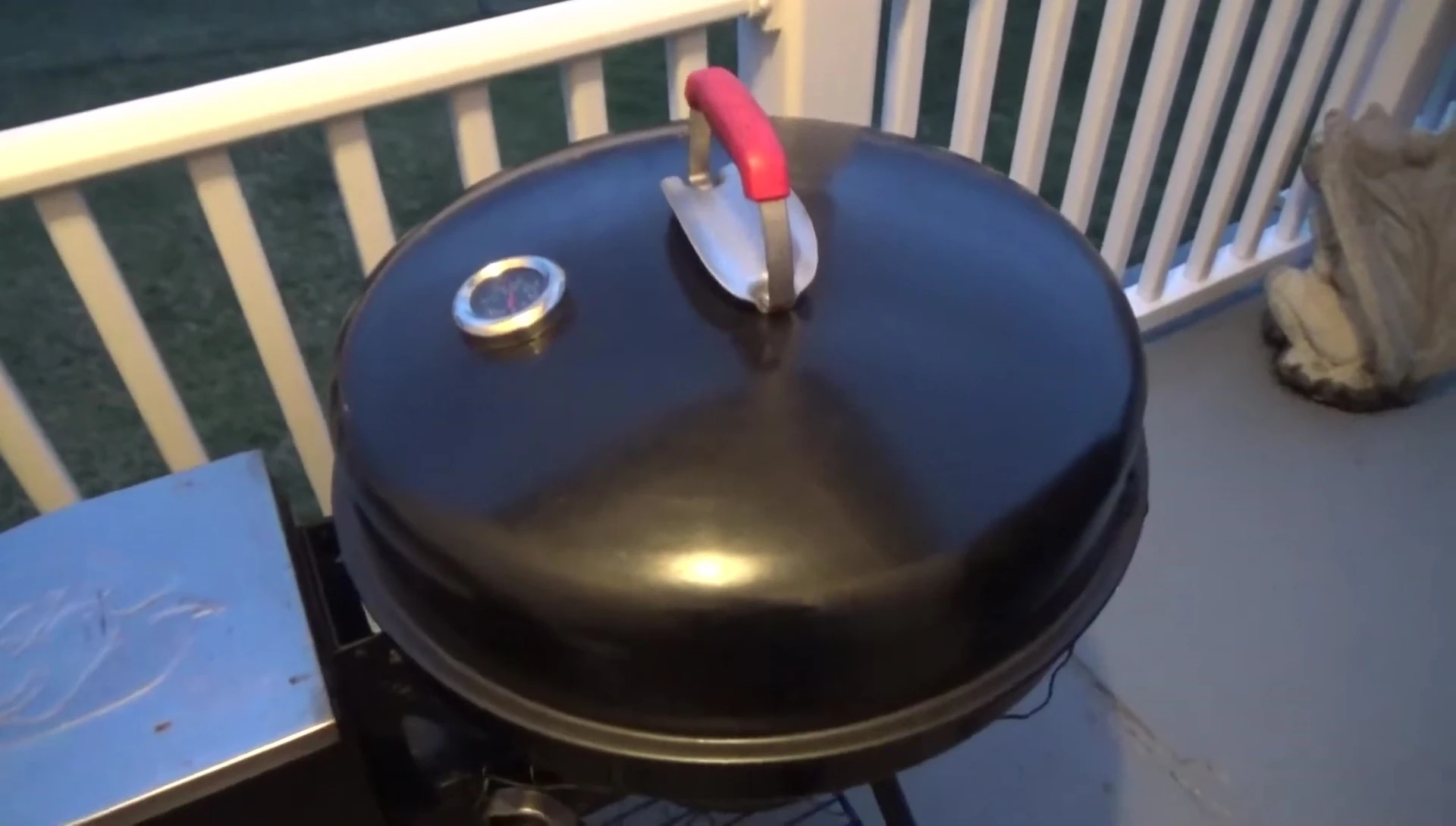 Internal temperature of the ribs is checked.