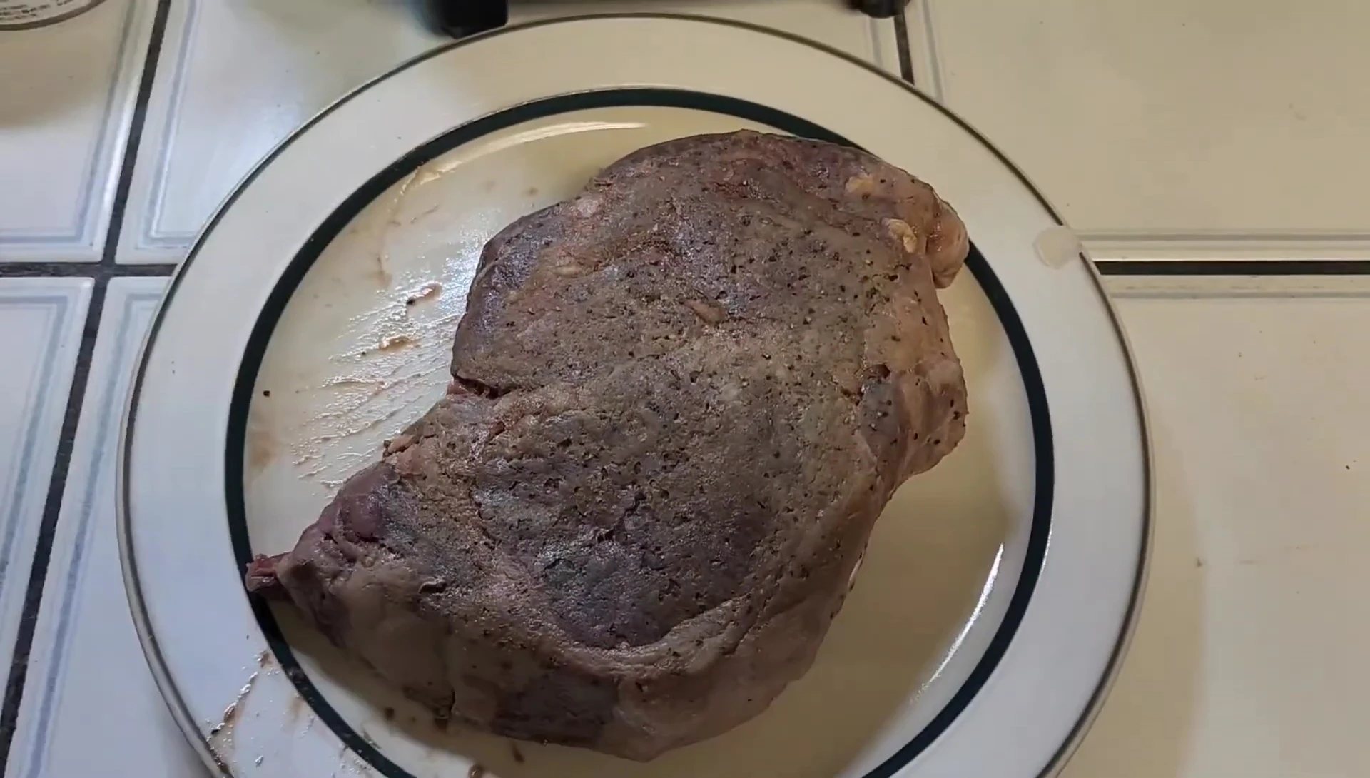 Steak being prepped