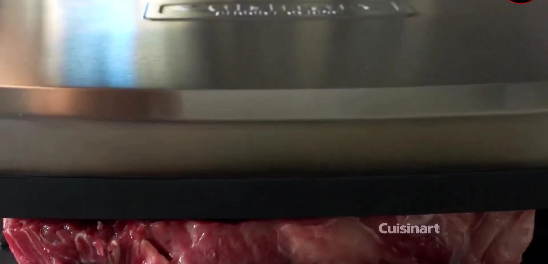 Juicy steak cooked on the Cuisinart grill
