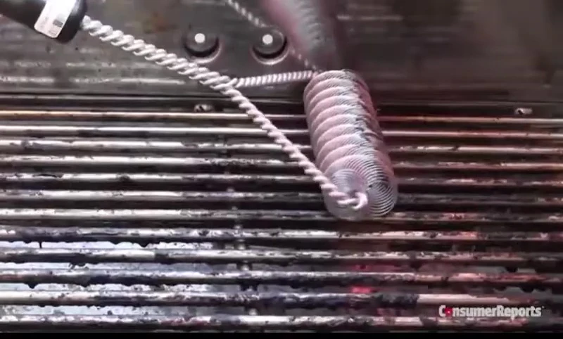 The Safety Double-Helix grill brush