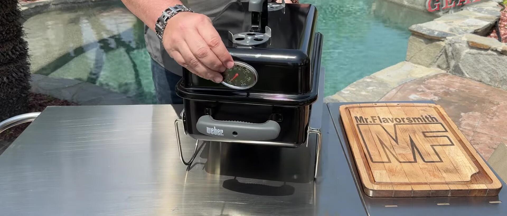 Adding a thermometer to the grill