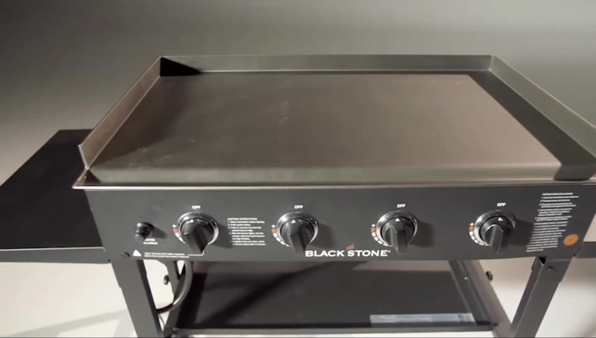 Blackstone grill's large flat top cooking surface