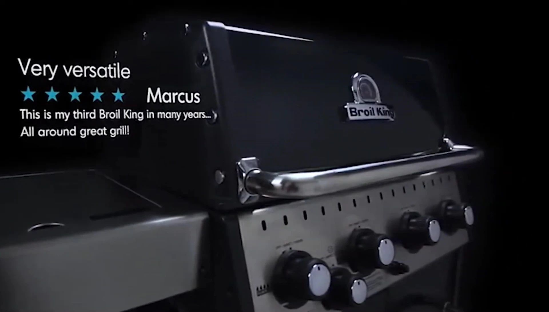 Close-up of the Baron S494 burner controls and design