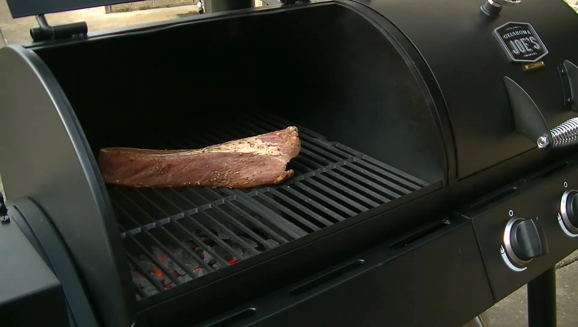 The cooked pork tenderloin